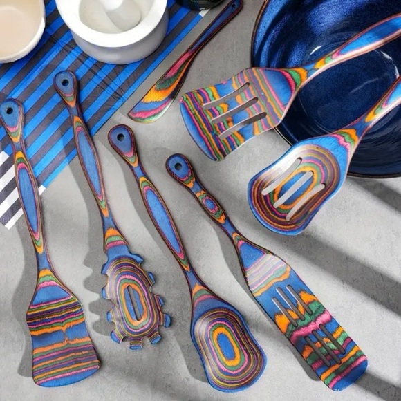 7-Piece Wooden Spoon Utensil Set - Picture 3 of 9